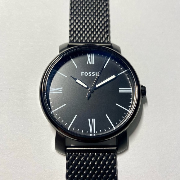 Fossil Watch Rhett Three-Hand Black Stainless Steel Watch - Picture 3 of 5